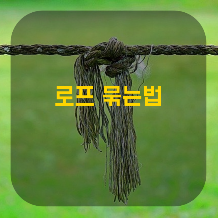  로프 묶는법