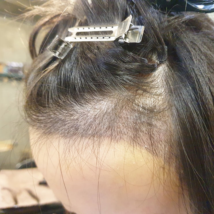  숱없는 여자 풀뱅 앞머리 풍성하게 해요