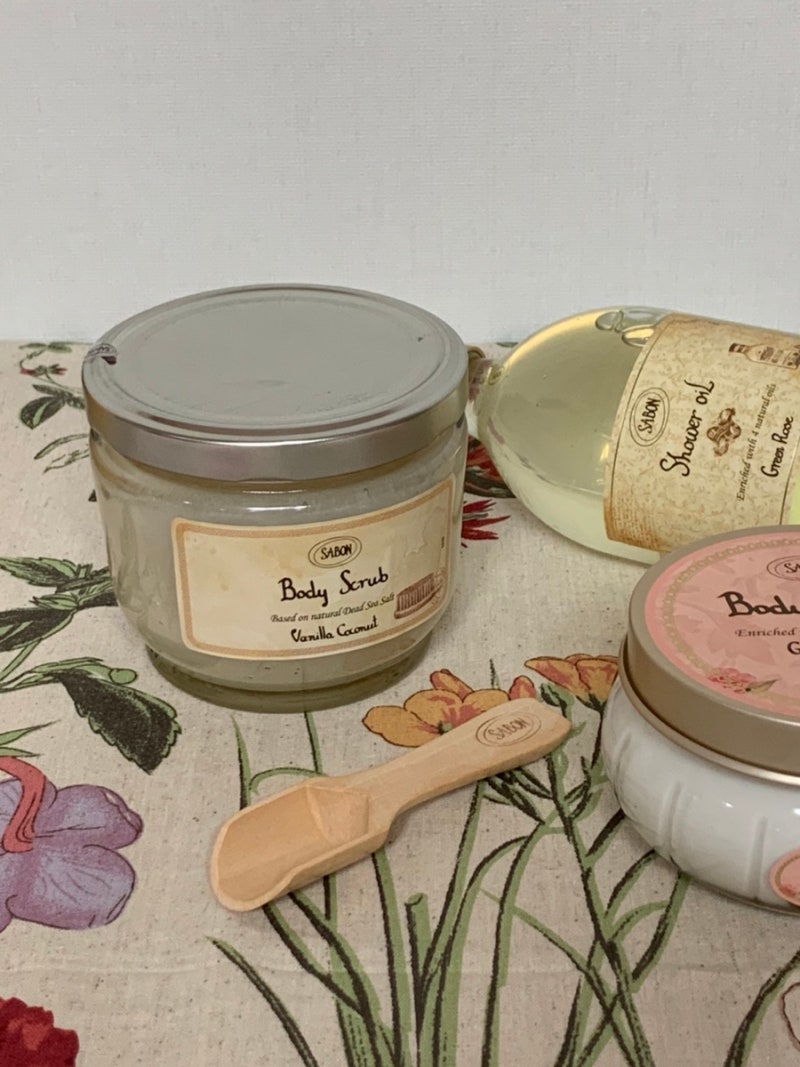 사본 바디 스크럽 바닐라 코코넛, 바디크림 그린로즈 리뷰 (마이돈내) 2