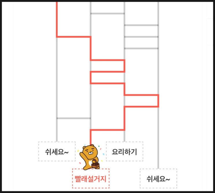  카카오톡 사다리타기 숨어있는 기능활용해보세요