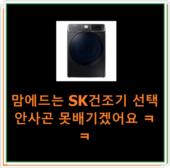  맘에드는 SK건조기 선택 안사곤 못배기겠어요 ㅋㅋ