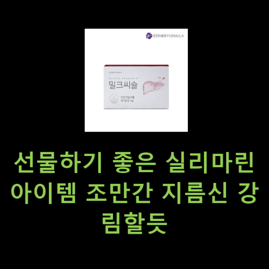 선물하기 좋은 실리마린 아이템 조만간 지름신 강림할듯 선물하기 좋은 실리마린 아이템 조만간 지름신 강림할듯