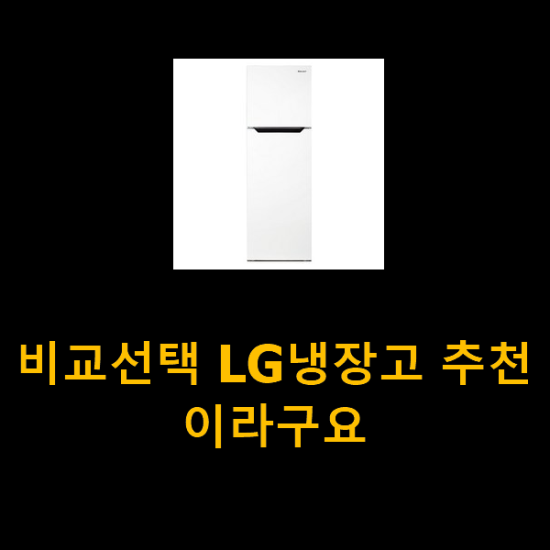 비교선택 LG냉장고 추천이라구요