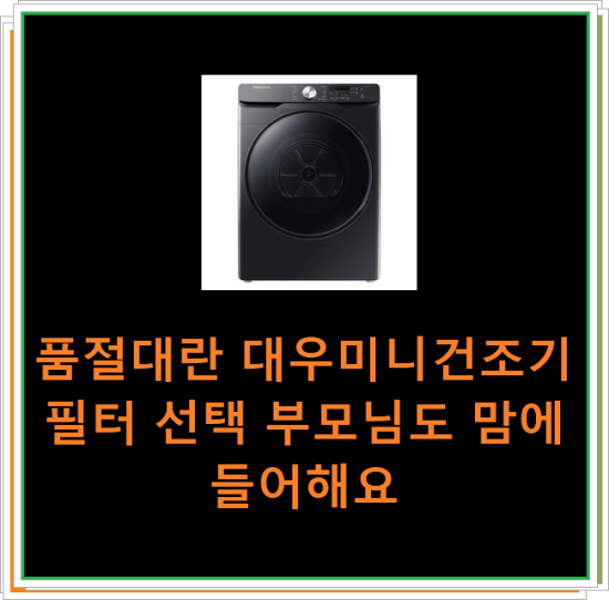  품절대란 대우미니건조기필터 선택 부모님도 맘에 들어해요