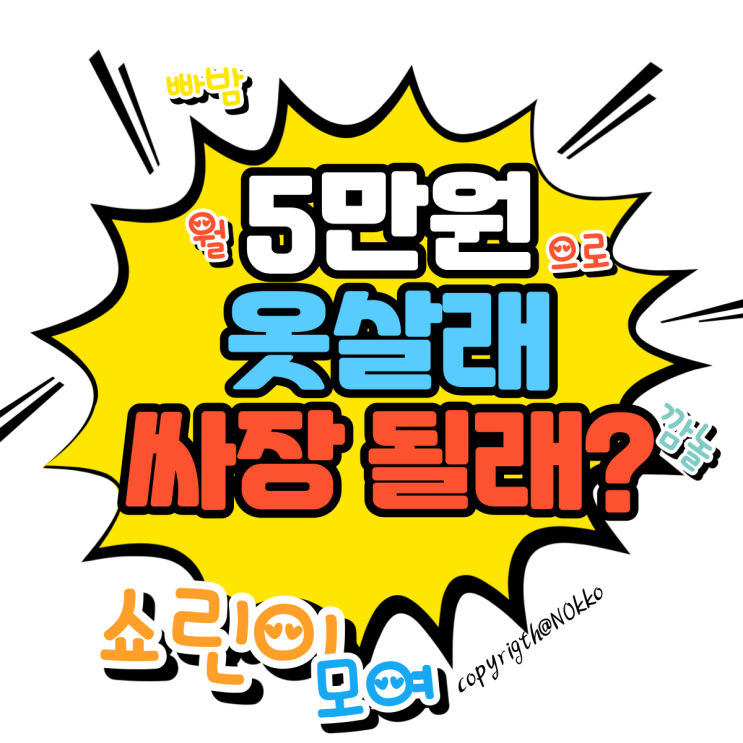  5만원으로 옷살래?인터넷쇼핑몰 사장할래?