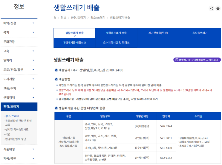  인천서구 폐기물 처리