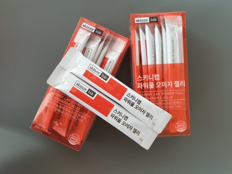  [스키니랩젤리 파워풀 오미자젤리] 오미자 속 쉬잔드린 먹자~