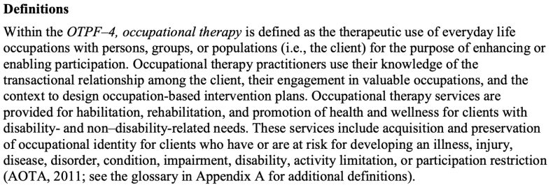 [OTPF 첫 번째] Occupational Therapy Practice Framework 4 ! : 네이버 블로그