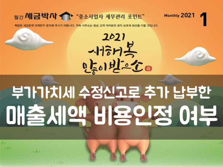  부가가치세 수정신고로 추가 납부한 매출세액 비용인정 여부