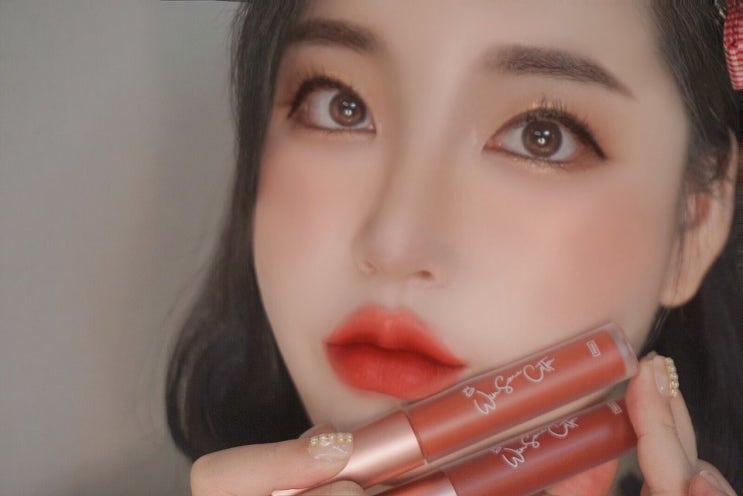 페카 착붙 벨벳제형 윈썸코튼틴트 4종 발색