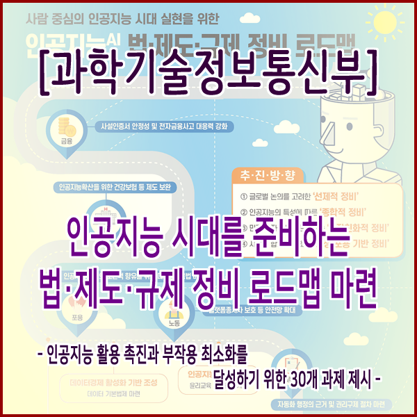  [과학기술정보통신부] 인공지능 시대를 준비하는 법·제도·규제 정비 로드맵 마련