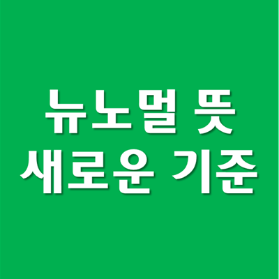  뉴노멀 뜻, 노멀 뜻 - 뉴노멀 시대