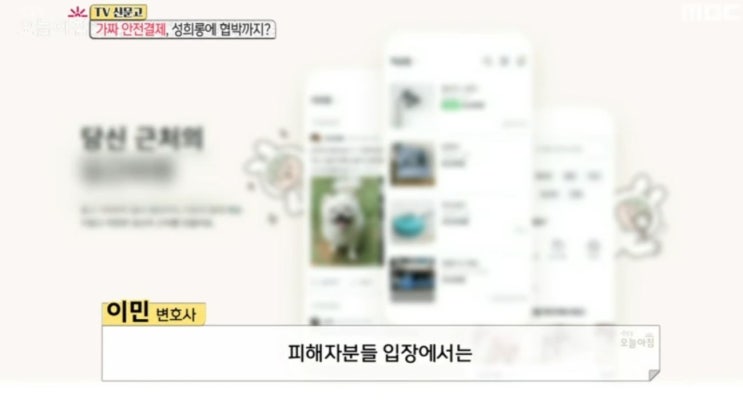  [MBC 생방송 오늘아침] 가짜 안전결제 사기 등 사건 관련 인터뷰