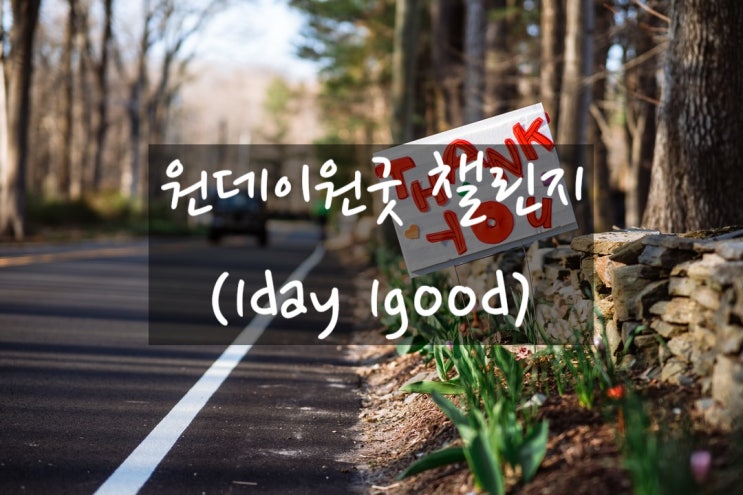  원데이 원굿 (1day 1good) 챌린지 (from. 영자씨사랑해님)