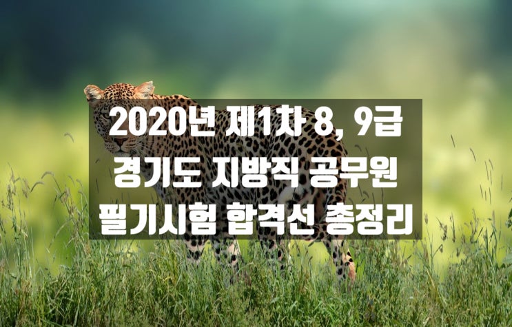  2020년 1회 경기도 지방공무원(8-9급) 필기시험 합격선