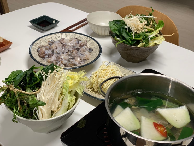 겨울에는 역시 제철 귀족조개 ::새조개 샤브샤브::에요