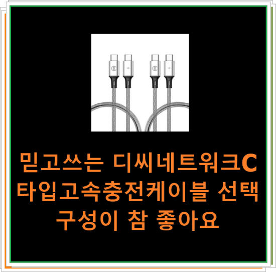 믿고쓰는 디씨네트워크C타입고속충전케이블 선택 구성이 참 좋아요 믿고쓰는 디씨네트워크C타입고속충전케이블 선택 구성이 참 좋아요