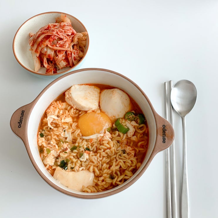  순두부 열라면 2인분_ 내맘대로 레시피 밥 말아먹으면 더 맛있네!