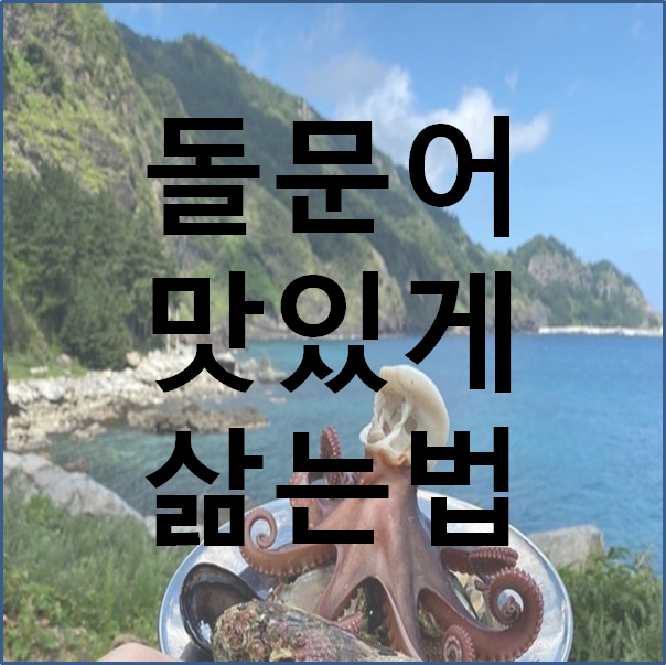  돌문어 삶기. 돌문어 연하게 삶는 최고의 방법.