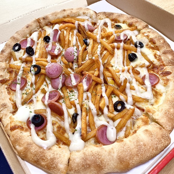 [내돈내먹] 피자스쿨 메뉴추천 - 피자스쿨 트러플 버팔로 피자 + 도이치 바이트 피자
