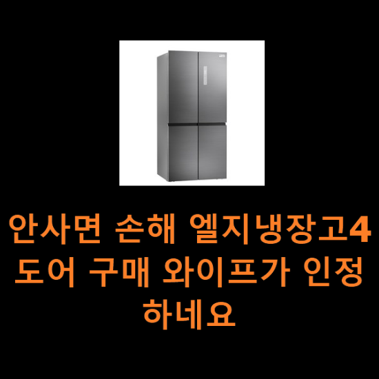 안사면 손해 엘지냉장고4도어 구매 와이프가 인정하네요 안사면 손해 엘지냉장고4도어 구매 와이프가 인정하네요