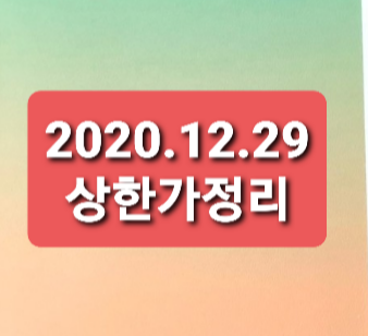 2020.12.29 상한가정리 2020.12.29 상한가정리