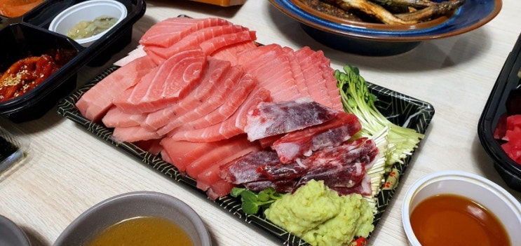  구미 옥계 맛집, ZIP에서 참치(참다랑어, 황새치, 대뱃살, 중뱃살, 눈살)