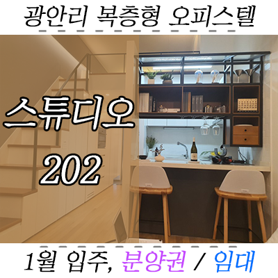 스튜디오202 - 광안리 복층형 오피스텔 월세 임대 및 분양권 소식