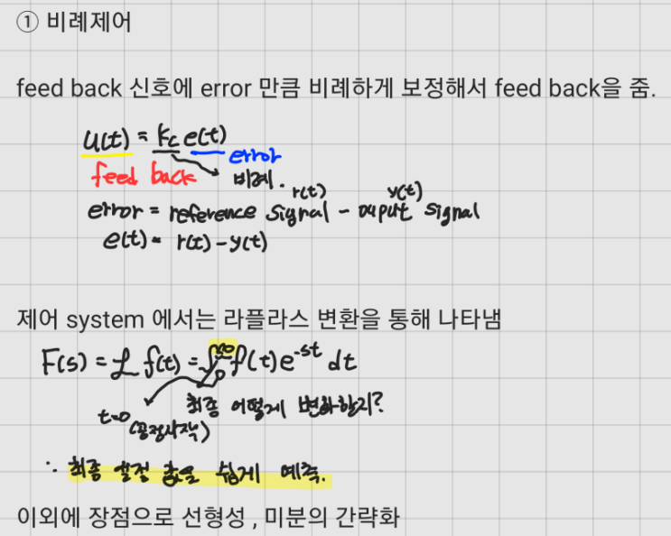 P제어 (비례 제어), 폐루프 전달 함수 유도. P제어 (비례 제어), 폐루프 전달 함수 유도.