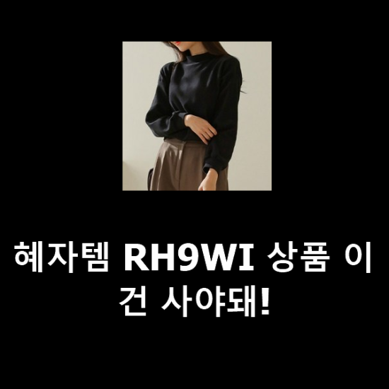 혜자템 RH9WI 상품 이건 사야돼! 혜자템 RH9WI 상품 이건 사야돼!