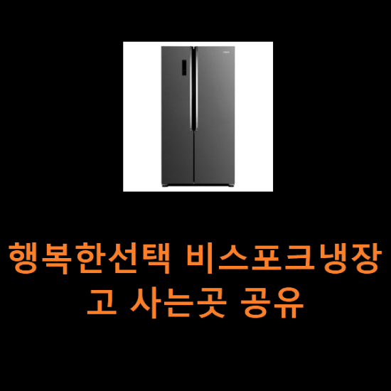 행복한선택 비스포크냉장고 사는곳 공유