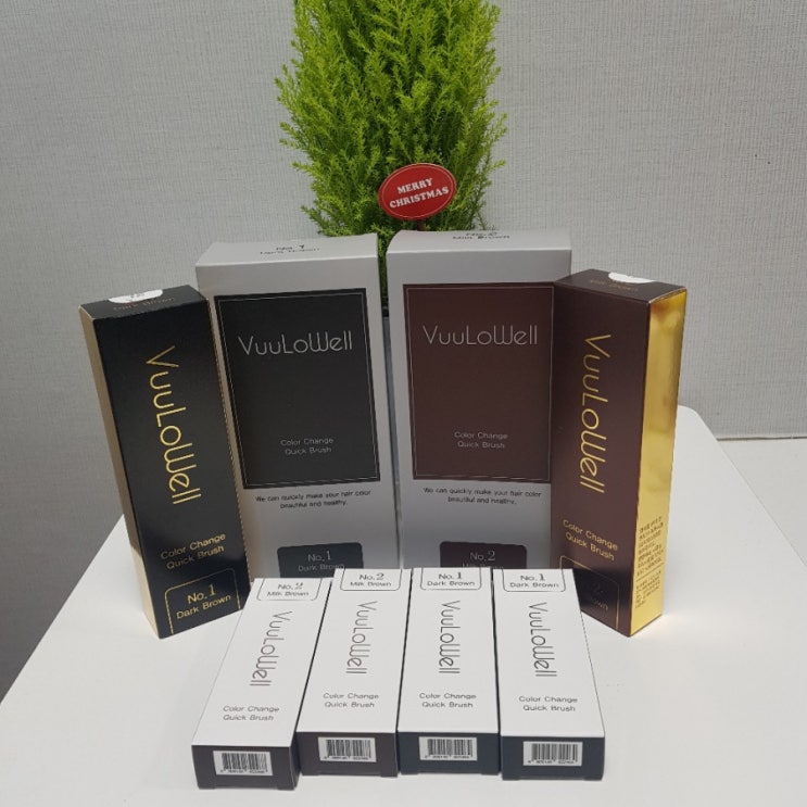  새치쏙쏙 1분염색 뷰로웰 컬러 체인지 퀵 브러쉬 염색제 세트 - 스피드순간염색, 부모님효도선물