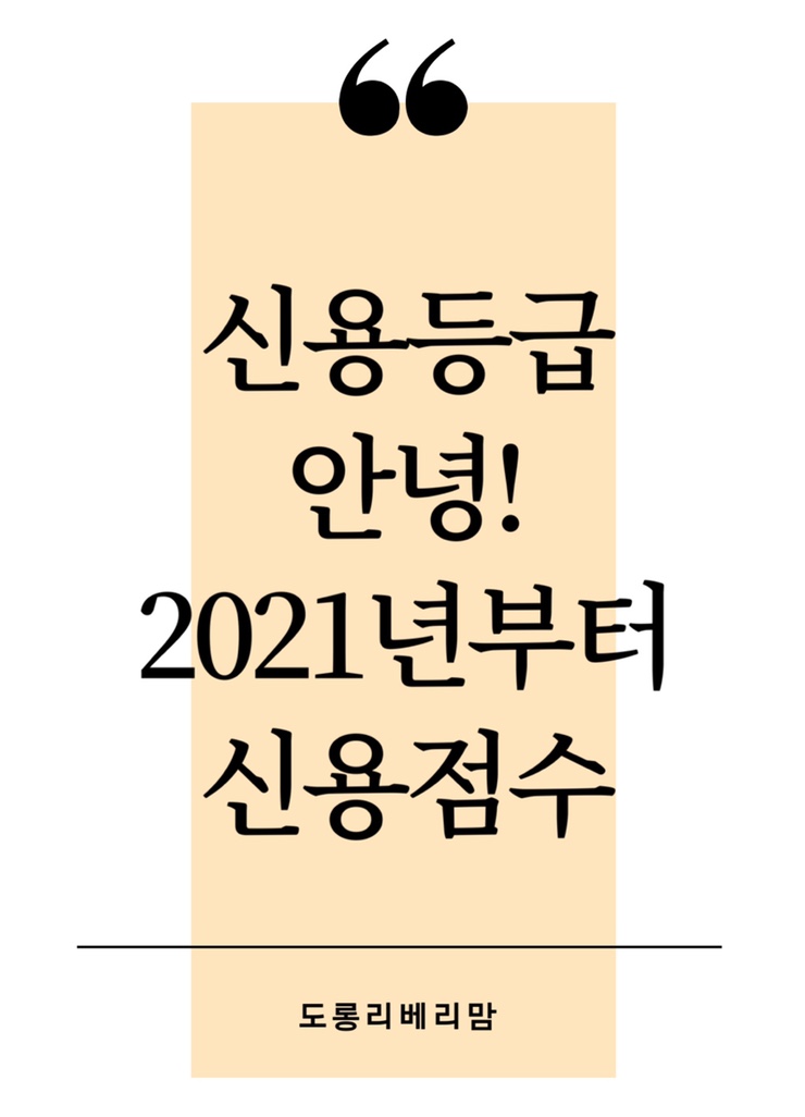  2021년 적용되는 신용점수! 신용등급과 다른점 올리는법