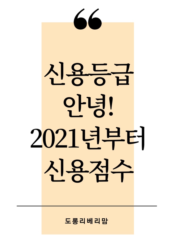 2021년 적용되는 신용점수! 신용등급과 다른점 올리는법