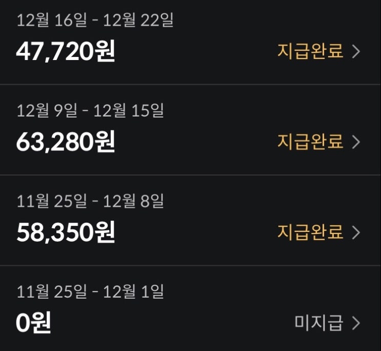  배민커넥트 도보 배달 알바 4주차 수익 후기