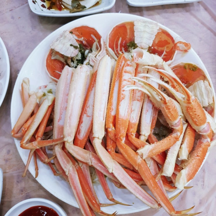 포항 죽도동 연다라횟집, 2인 대게 세트 (대게,물회,모듬회,해물,매운탕) 찐맛집 인정!