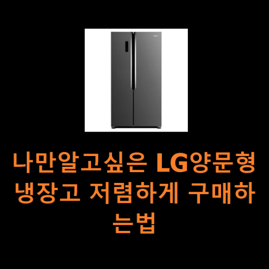 나만알고싶은 LG양문형냉장고 저렴하게 구매하는법 나만알고싶은 LG양문형냉장고 저렴하게 구매하는법