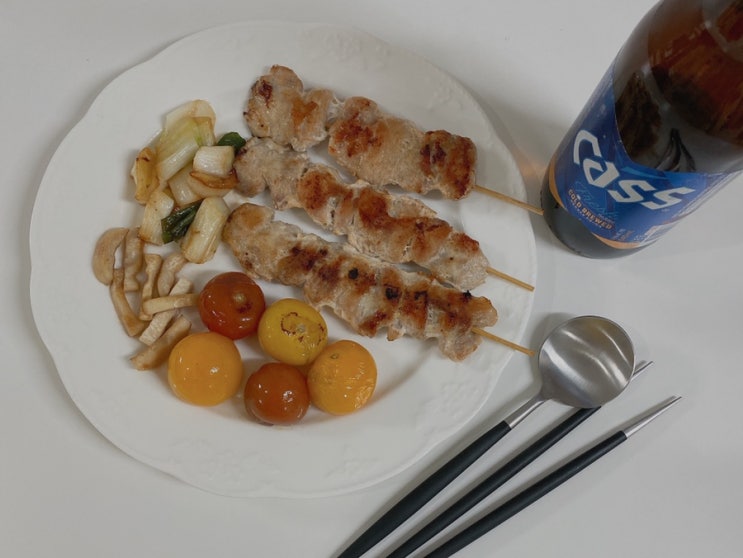 냉동닭꼬치 간단 안주 아이들반찬 닥쌀 먹고 닭살 돋음