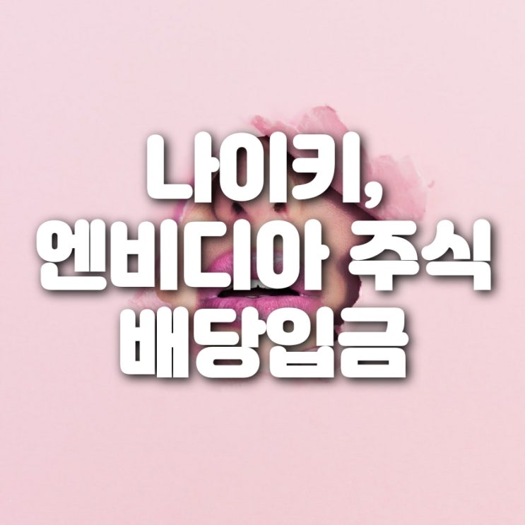  12월 나이키, 엔비디아 주식 배당 입금
