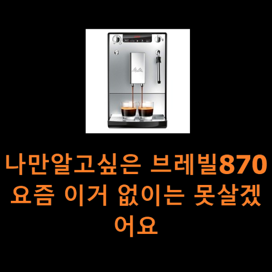 나만알고싶은 브레빌870 요즘 이거 없이는 못살겠어요 나만알고싶은 브레빌870 요즘 이거 없이는 못살겠어요