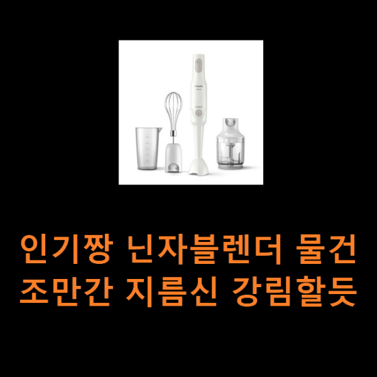 인기짱 닌자블렌더 물건 조만간 지름신 강림할듯