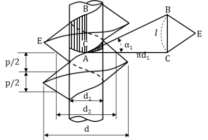 도면작도 실습도면 - 축(양단수나사), SHAFT 2 image1