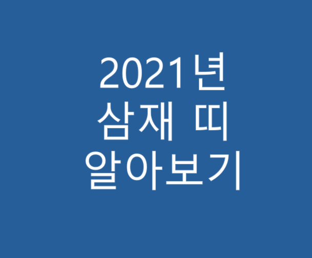 2021년 삼재띠 알아보기(나는 삼재인가..)