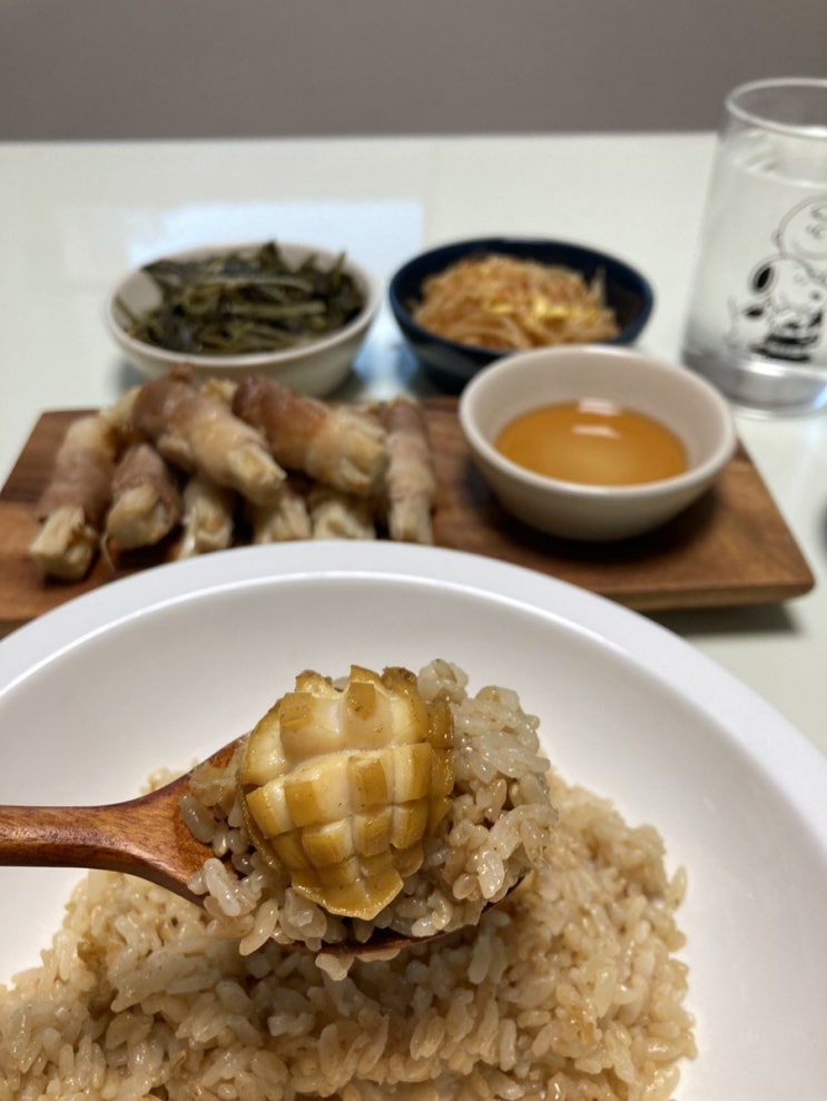  [자취요리/야매요리] 수고한 나를위한 한끼 전복밥