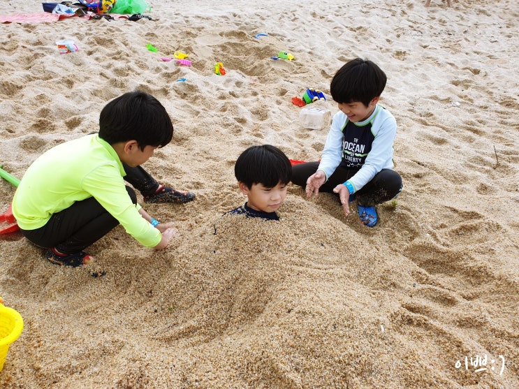  강릉 아이와 가볼만한 곳 : 안목해변, 강릉안목해변 모래놀이 강릉가볼만한곳 강릉해수욕장 [강릉여행]