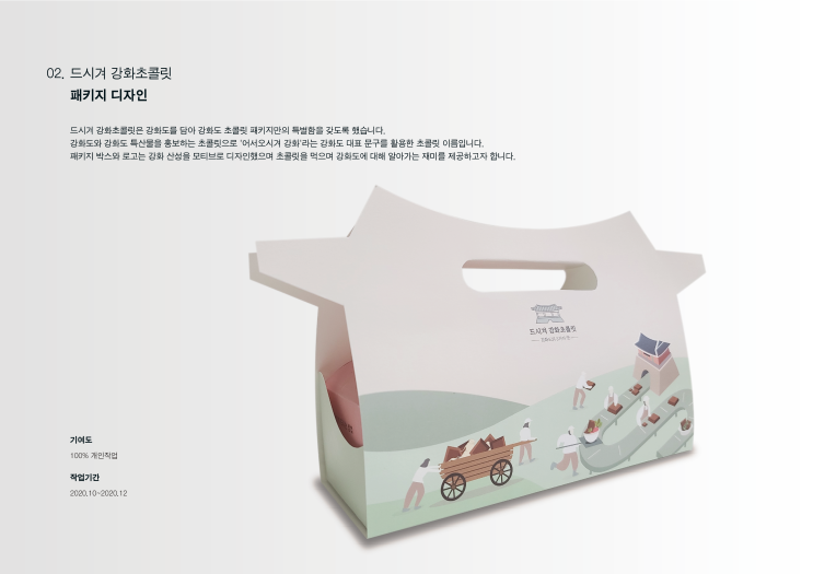  강화도 기념품 초콜릿 패키지디자인