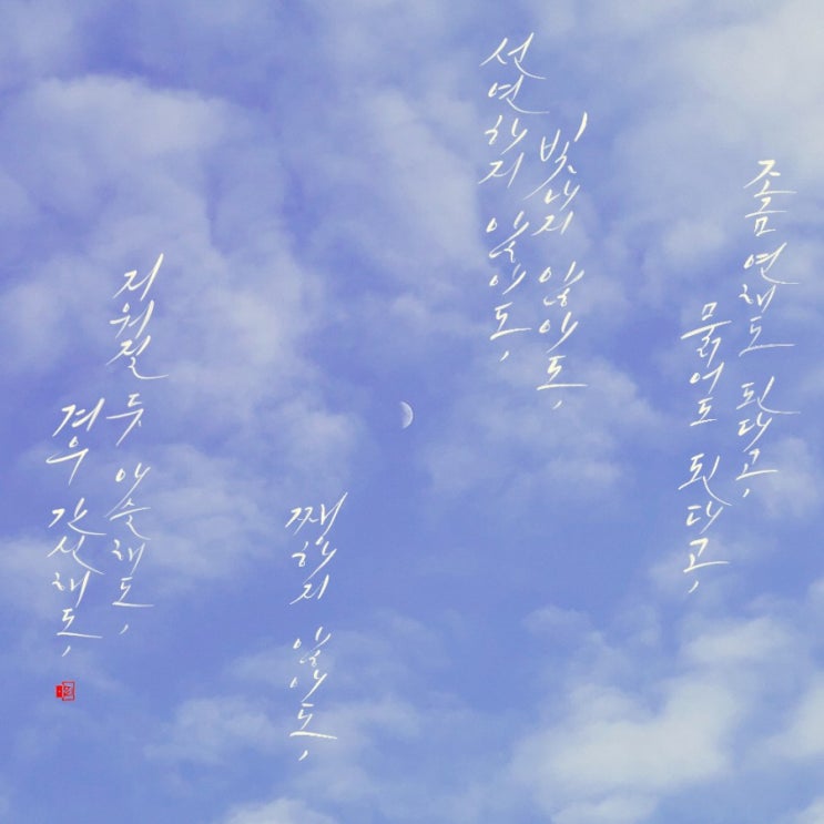  [캘리그라피] 빛나지 않아도 괜찮은 2020년