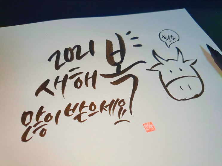  2021년 흰 소의 해, 새해 복 많이 받으세요~