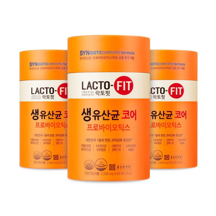 핵가성비 좋은 종근당 락토핏 생유산균 코어, 120g, 3개 좋아요 핵가성비 좋은 종근당 락토핏 생유산균 코어, 120g, 3개 좋아요
