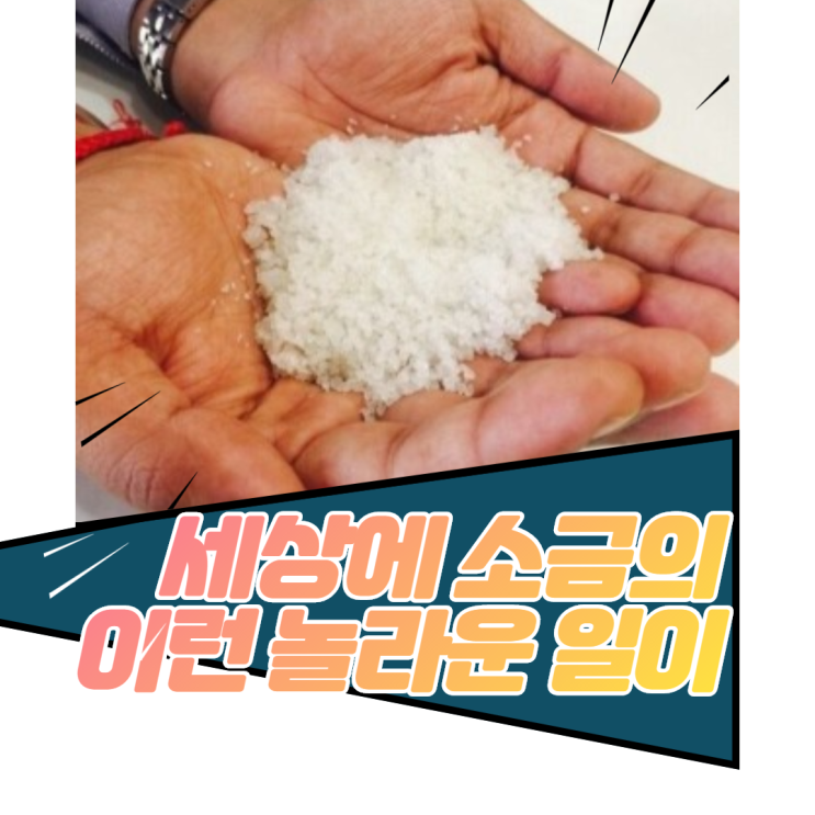  끝이없는 생활속 소금 사용법.